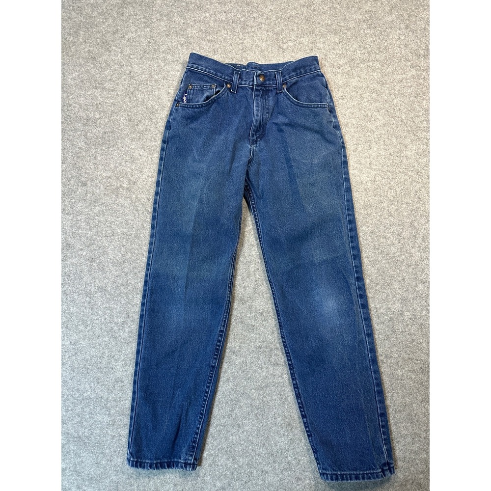 Lee Vintage Straight Leg Jeans 26 Medium Wash High Rise Cotton Denim